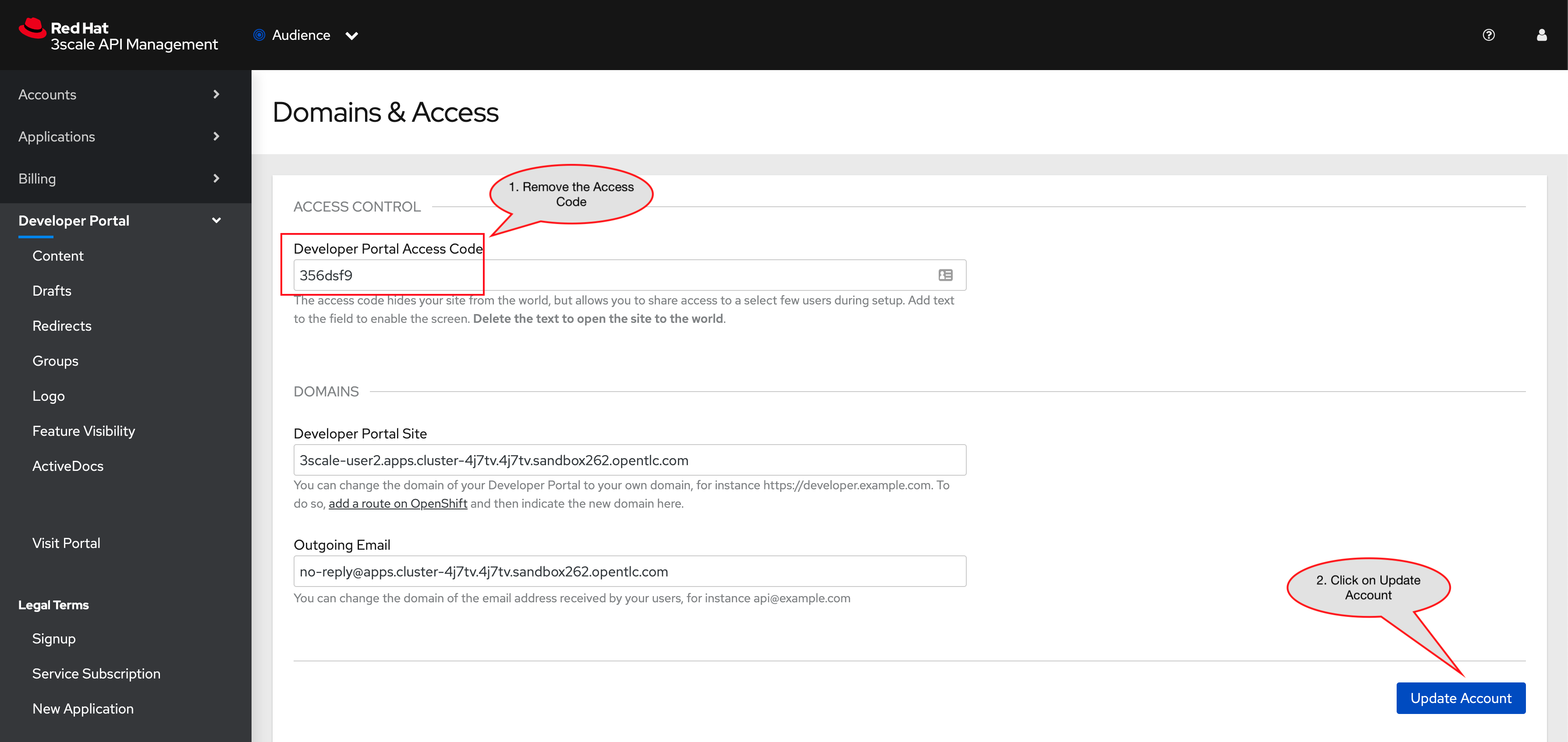 apim domain access