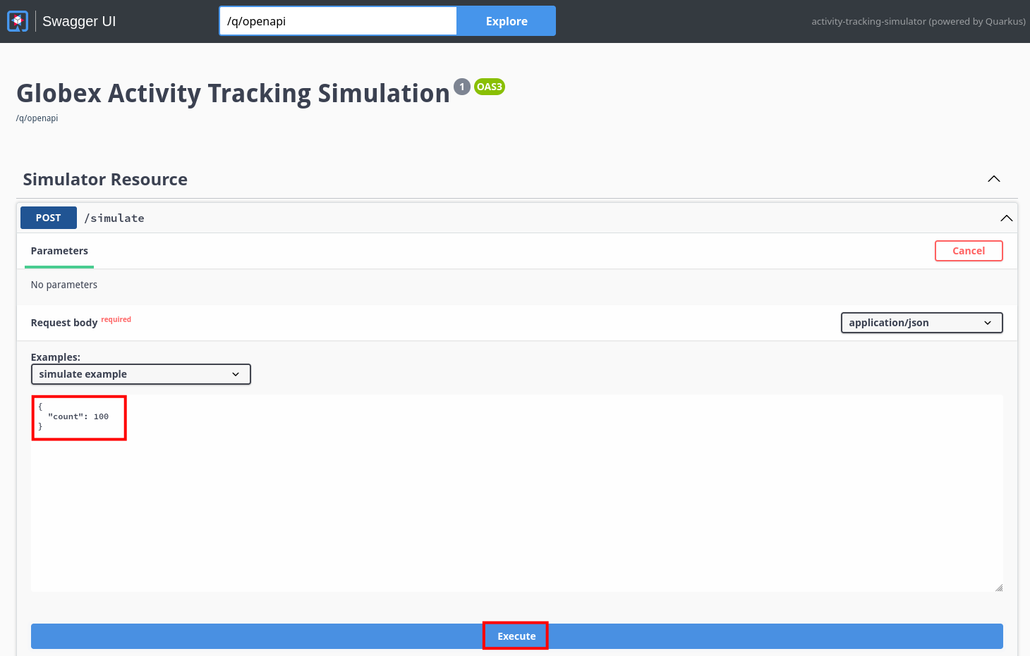 swagger ui activity tracking simulator 2