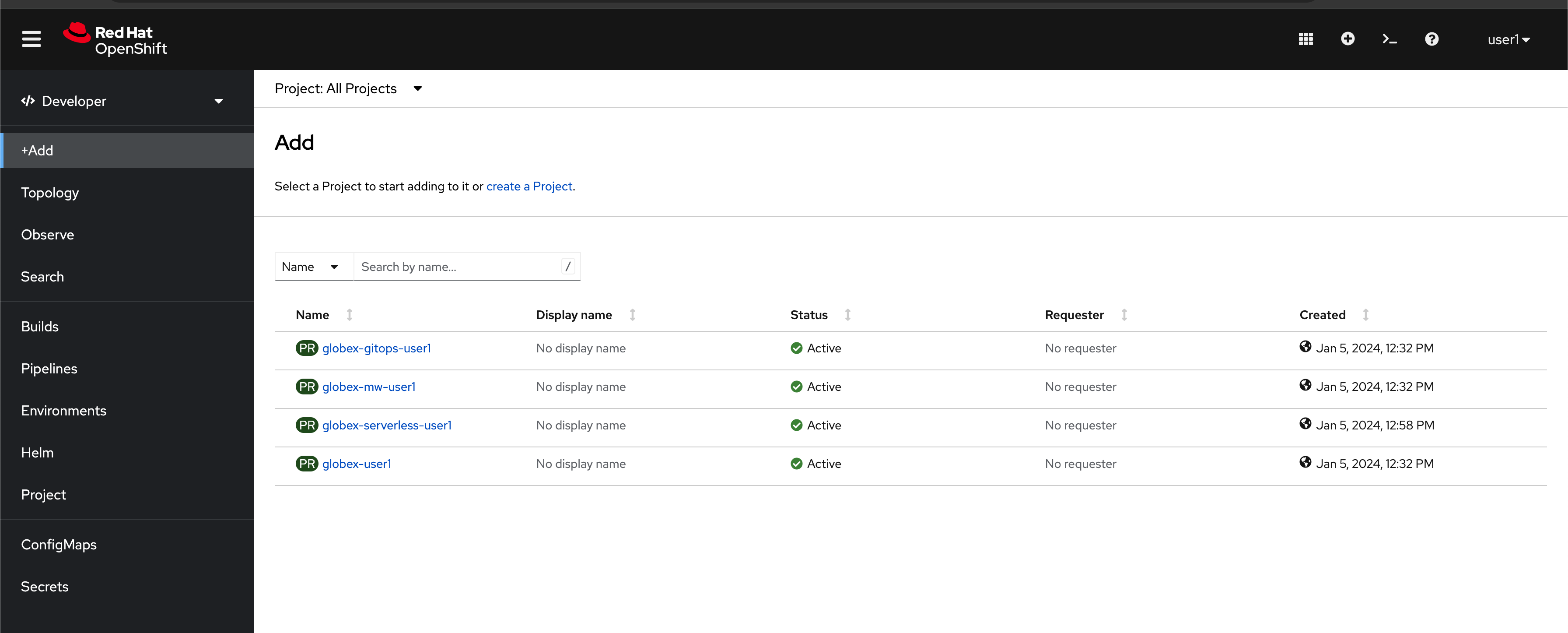 serverless openshift landing