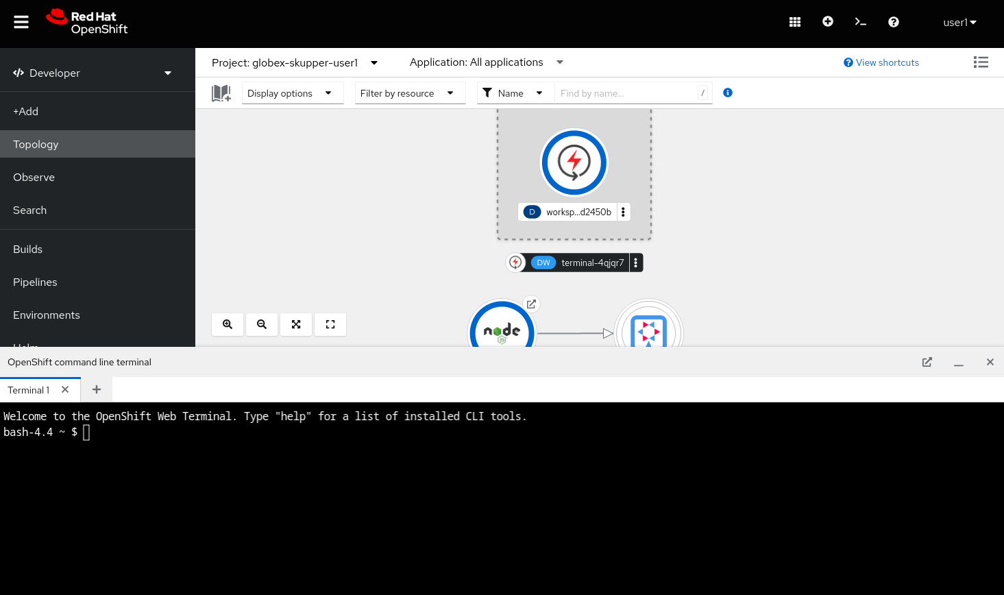 openshift command line terminal 2