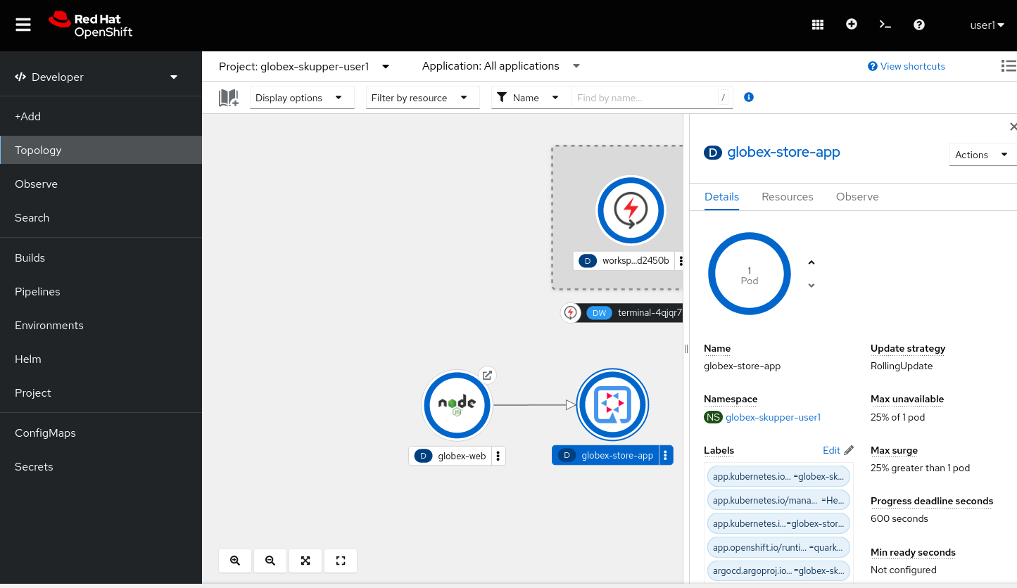 openshift console deployment 2